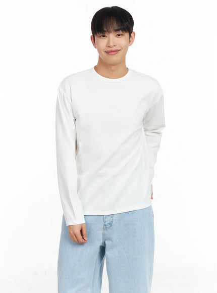mens-essential-long-sleeve-tee-im511 / White
