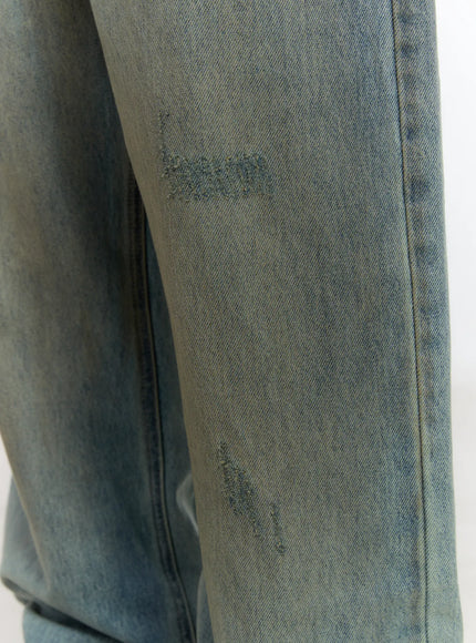 Men's Vintage Wash Wide Fit Jeans IS529