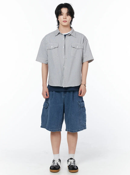 mens-pocket-checkered-short-sleeve-shirt-iy519