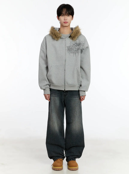 mens-faux-fur-trimmed-hoodie-id502