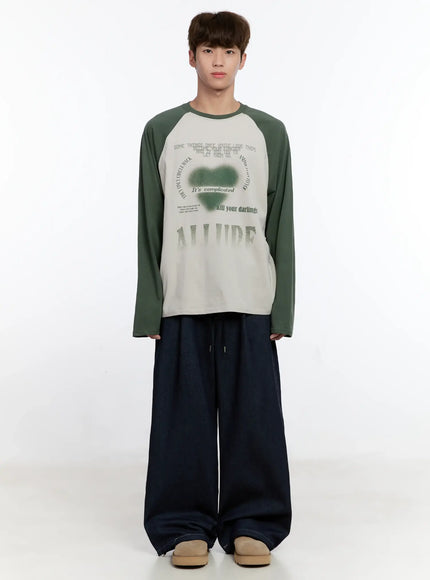 Men's Graphic Jeans (Dark Blue) IS529