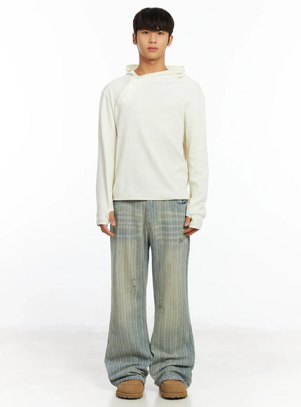 mens-waffle-knit-henley-neck-hoodie-if504