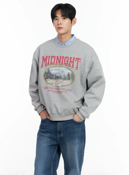 Men's Vintage Print Graphic Sweatshirt IM523