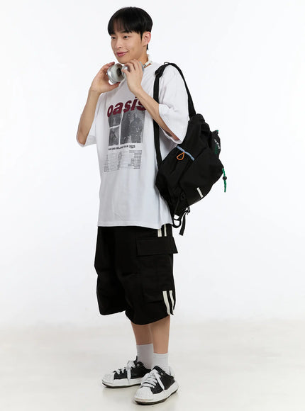 Men's Striped Pocket Track Shorts IA507