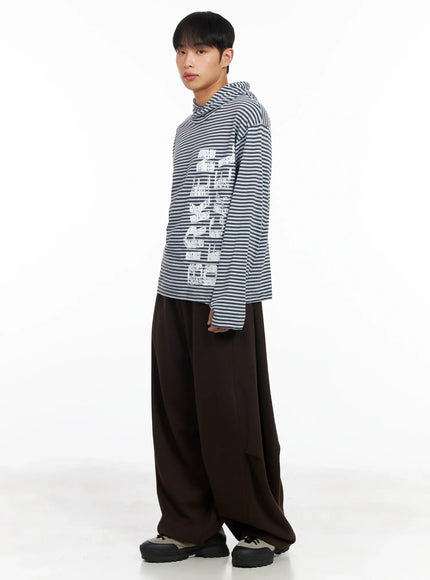 Men's  Striped Graphic Hoodie IM516