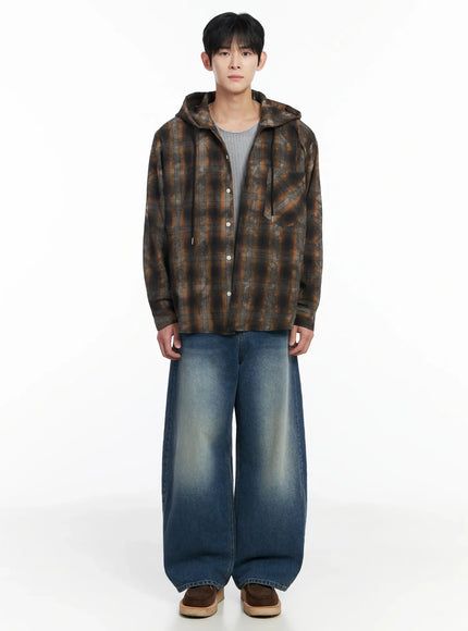 mens-dark-wash-plaid-hooded-flannel-if516