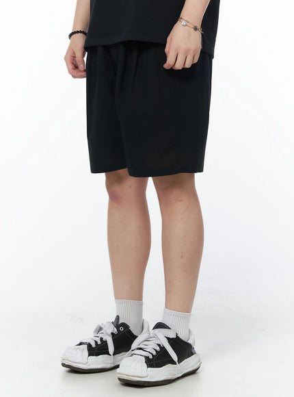 mens-casual-pintuck-shorts-black-iy522