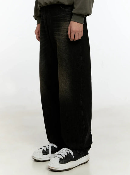 mens-wide-leg-washed-black-denim-jeans-io531