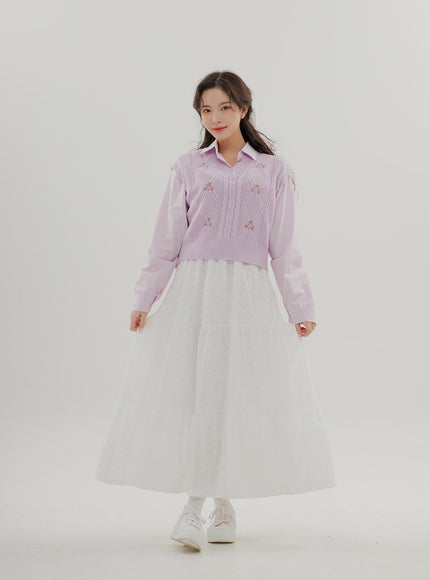 Cropped Long Sleeve Shirt B0802