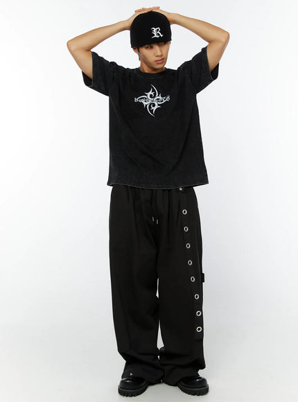 mens-eyelet-detail-wide-leg-pants-iy508-black