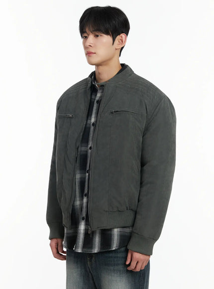 mens-two-way-zipper-biker-jacket-dark-green-if517