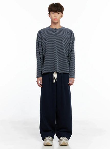 Men's Plaid Waistband Sweatpants IO502