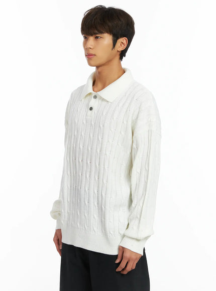 mens-cable-knit-collar-sweater-ij514