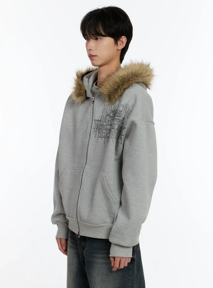 mens-faux-fur-trimmed-hoodie-id502