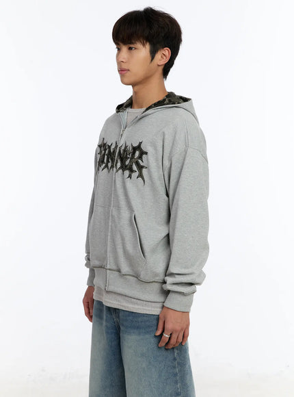 Men's Two-Way Camouflage Zip-Up Hoodie IM530
