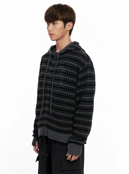 mens-striped-textured-double-zip-up-hoodie-io506