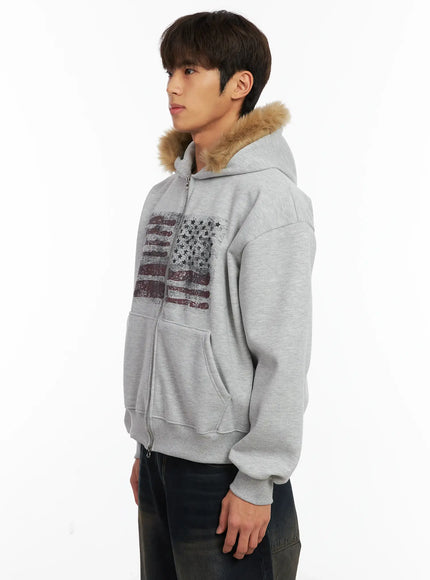 mens-flag-graphic-fur-zip-up-hoodie-id511