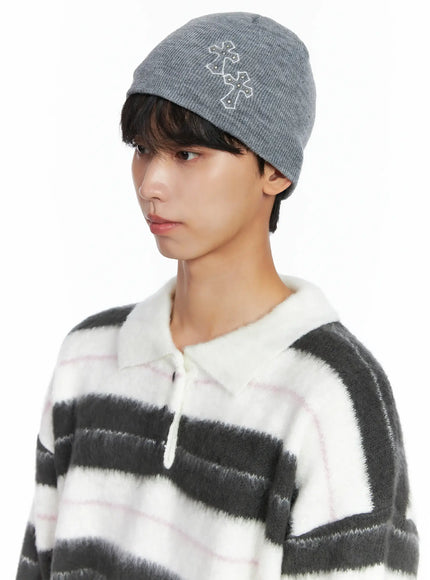 mens-cross-embroidered-beanie-is519