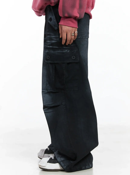 mens-spray-wash-wide-leg-cargo-pants-ij512