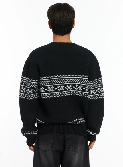 mens-snowflake-knit-sweater-ij514