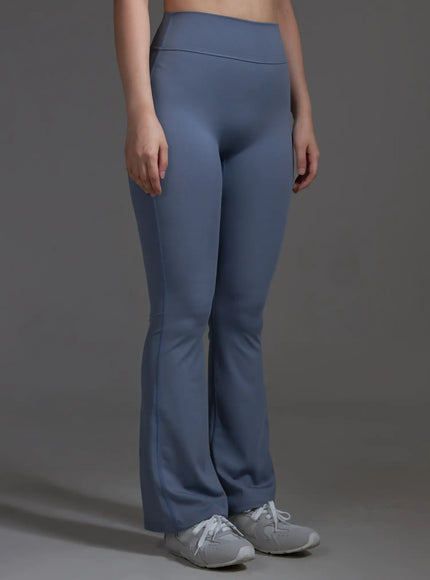 High-Waist Flared Leggings (Light Blue) IO517