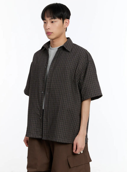 mens-plaid-short-sleeve-button-up-shirt-ia507