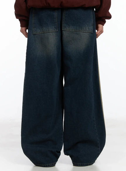 Side-Lined Wide Jeans ID515