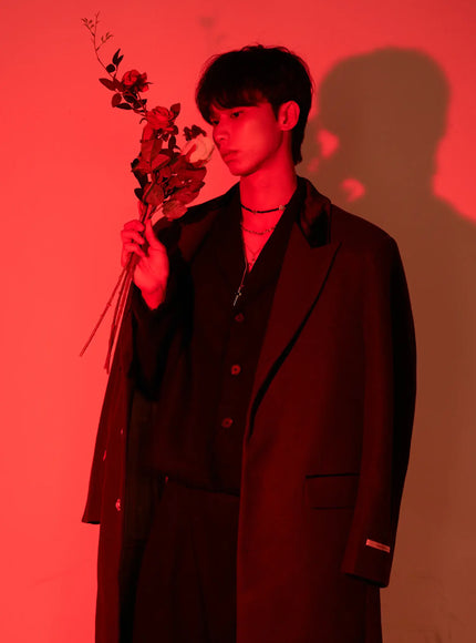 Men's Fringe Detail Cropped Wool Jacket IN503