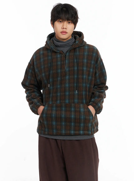 mens-checkered-fleece-hoodie-ij512