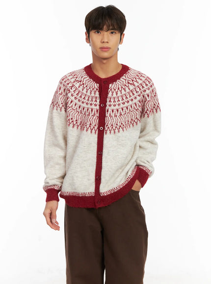 Men's Nordic Pattern Cardigan ID511