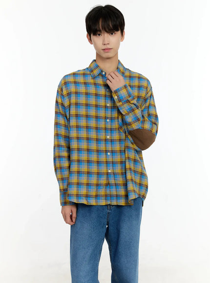 mens-checkered-elbow-patch-shirt-in503