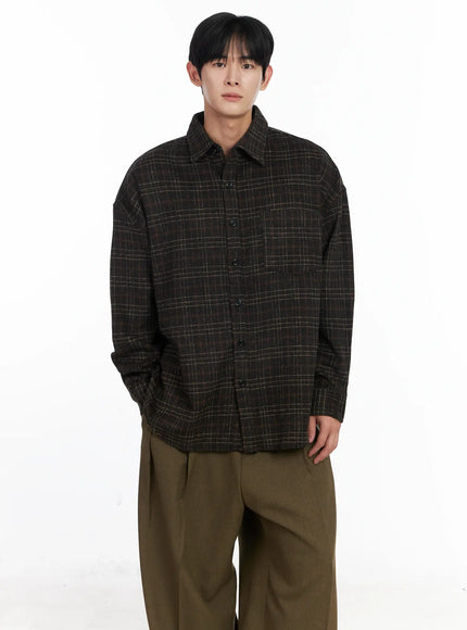 mens-ueban-wool-checkered-long-sleeve-jacket-ij521