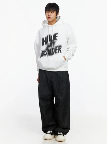 Men's Graffiti Graphic Fleece-Lined Hoodie IJ527