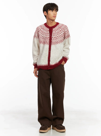 Men's Nordic Pattern Cardigan ID511