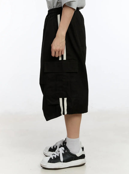 Men's Striped Pocket Track Shorts IA507