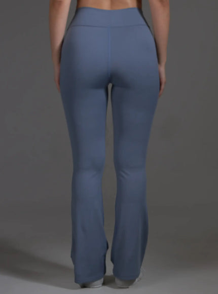 High-Waist Flared Leggings (Light Blue) IO517