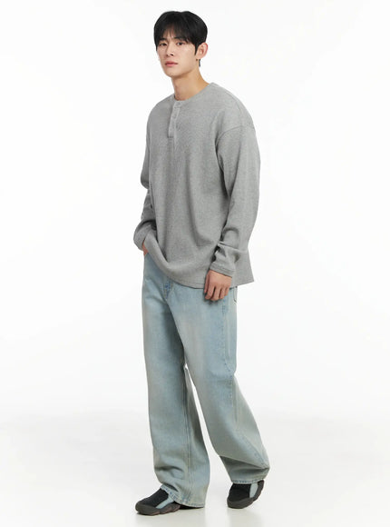 mens-waffle-henley-long-sleeve-shirt-if517