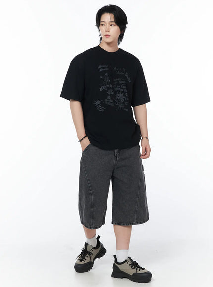 mens-bold-statement-t-shirt-iy525 / Black