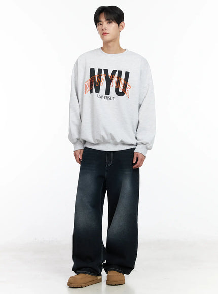 Men's Embroidered Crewneck Sweatshirt IM523