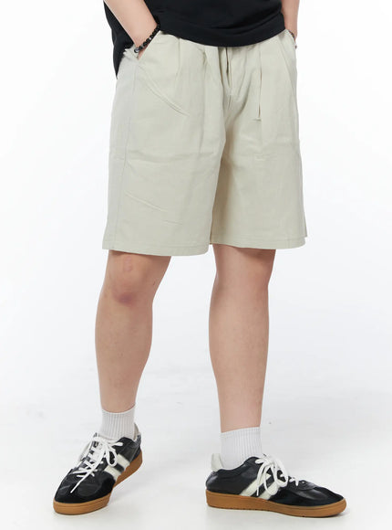 mens-casual-pintuck-shorts-light-beige-iy522