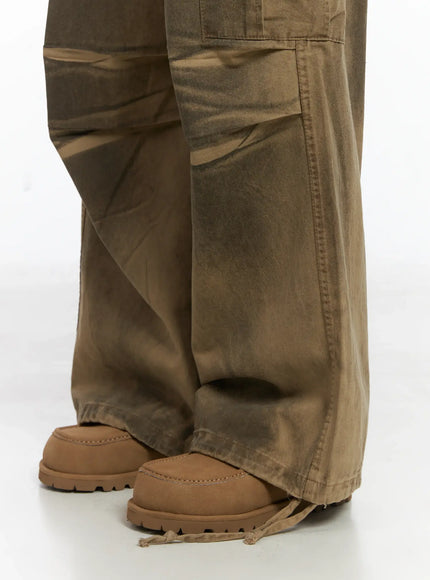 Spray Washed String Cargo Pants ID515