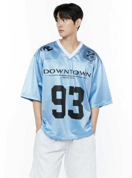 Men's V-Neck Rugby Jersey Shirt IA530