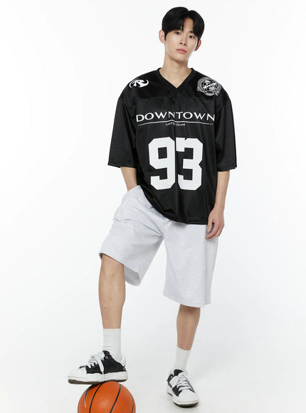 Men's V-Neck Rugby Jersey Shirt IA530