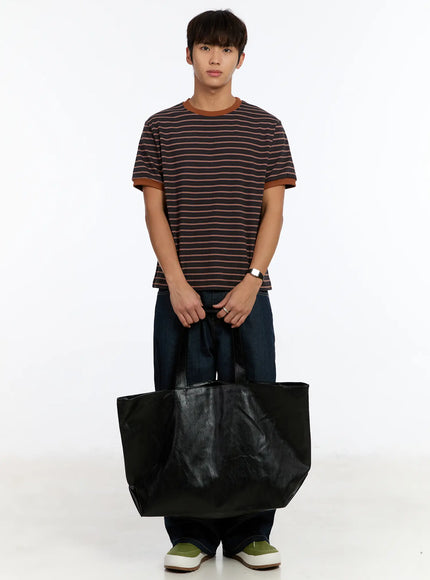 mens-striped-ringer-t-shirt-im530 / Dark brown