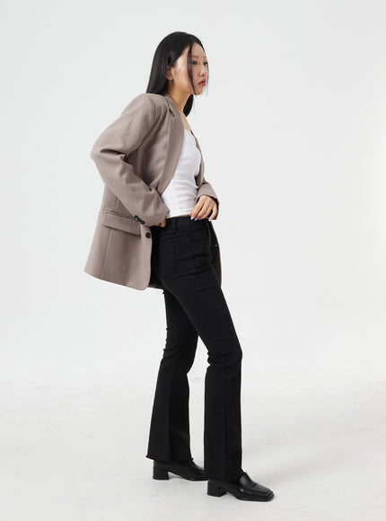 Cutting Hem Bootcut Pants BM304