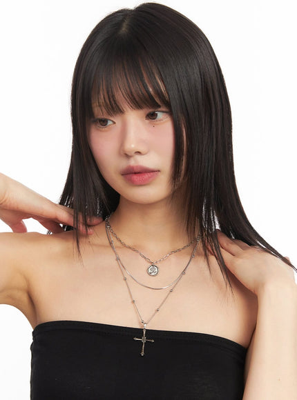 Reverie RCross Triple Layer Necklace IM528