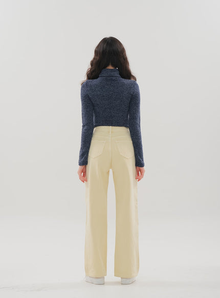 Color Wide Leg Pants B1801