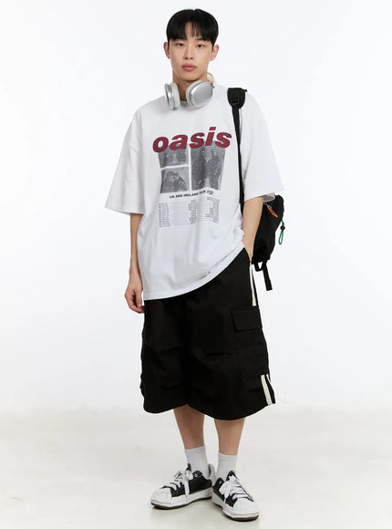 Men's Striped Pocket Track Shorts IA507