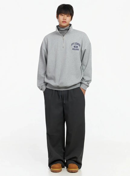 Men's Wide Leg Graphic Cotton Pants IJ527