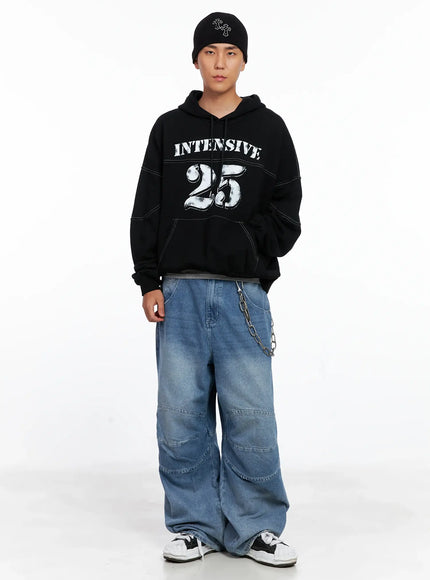 mens-cross-embroidered-beanie-is519 / Black